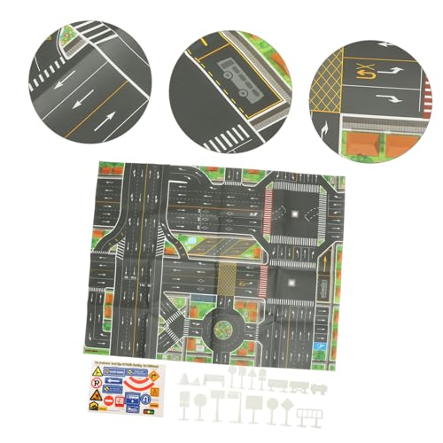 Kisangel Verkehrszeichen Spielset Teiligem Straßenschildmodell und Großer Stadtkarte Pädagogische Verkehrsspielmatte für Spielerischen Verkehrserziehung und Eltern Junge Mädchen Kisangel Verkehrszeichen Spielset Teiligem Straßenschildmodell und Großer Stadtkarte Pädagogische Verkehrsspielmatte für Spielerischen Verkehrserziehung und Eltern Junge Mädchen von Kisangel