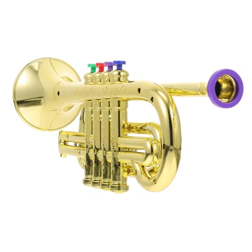 Kisangel Vierfarbige Kleine Spielsachen Kind Trompete Musikinstrument Trompetenspielzeug Trompete Für Anfänger Musikspielzeug Für Babys Simulations -trompete Golden Plastik Kisangel Vierfarbige Kleine Spielsachen Kind Trompete Musikinstrument Trompetenspielzeug Trompete Für Anfänger Musikspielzeug Für Babys Simulations -trompete Golden Plastik von Kisangel