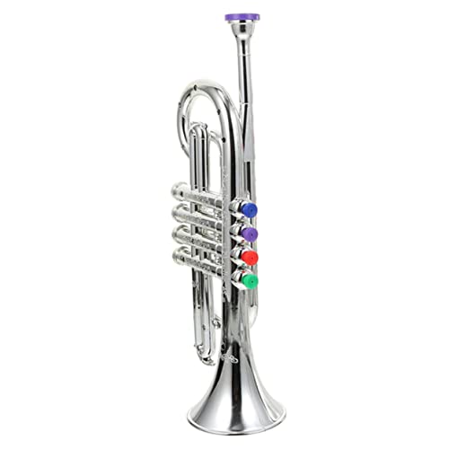 Kisangel Vierfarbige kleine Spielsachen Instrument Kleinkind Musikspielzeug für Babys Babyspielzeug lehrreich Trompete Lernspielzeug Musikspielzeug für kleine Trompete Plastik Silber Kisangel Vierfarbige kleine Spielsachen Instrument Kleinkind Musikspielzeug für Babys Babyspielzeug lehrreich Trompete Lernspielzeug Musikspielzeug für kleine Trompete Plastik Silber von Kisangel