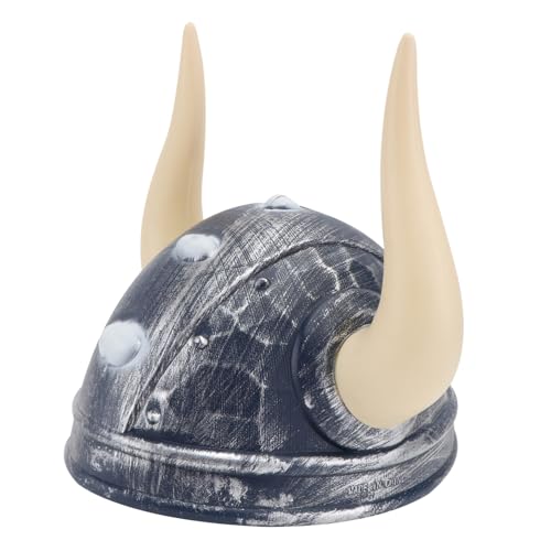 Kisangel Viking Helm Cosplay Hut aus Geruchsfreiem PVC Wetterfest Gestalteter Piraten Helm für Karneval Halloween und Geburtstagspartys für Jungen und Mädchen Geeignet von Kisangel