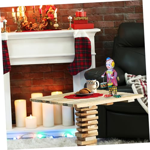 Kisangel Vintage Clown Drummer Aufziehspielzeug Retro Blechfigur Trommelnde Deko für Bar Tischornament von Kisangel