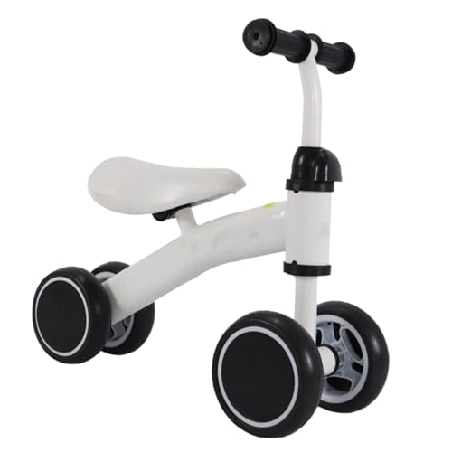Kisangel Walker Laufrad Pedalfrei Weiß Balance Stroller Lernfahrzeug für Jungen Mädchen Indoor Outdoor zur Motorikförderung und Koordinationsschulung von Kisangel