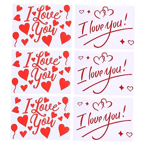 Kisangel Wandsticker Set für Hochzeit Teiliges Ballon Valentinstag Diy Aufkleber Herzmuster Liebesbotschaften Fadensichere Fenster und Wanddekoration von Kisangel