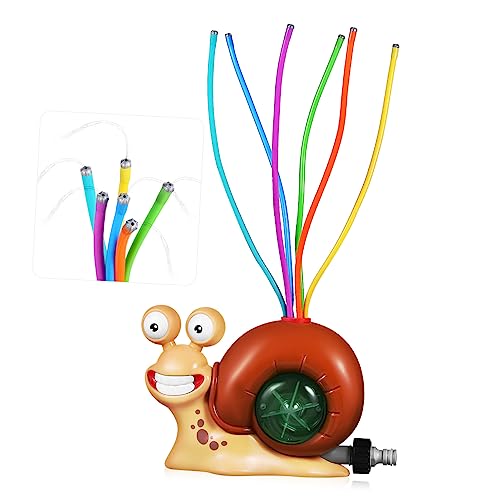 Kisangel Wasserspritzspielzeug für Süßes Schnecken Sprinkler aus Sicherem für Garten und Rasen Wackelrohr Spritzspaß für Heiße Sommertage für Draußen von Kisangel