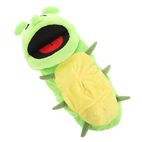 Kisangel Weiche Realistische Raupen Handpuppe aus Plüsch und Beweglicher Mund Waschbar Kindgerecht Interaktives für Fantasievolles Geschichtenerzählen und Rollenspiele von Kisangel