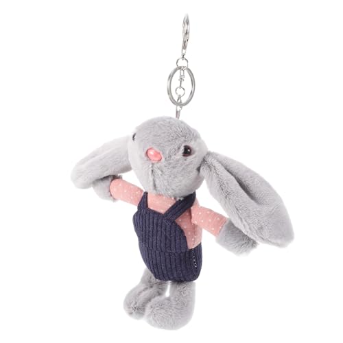 Kisangel Weiches Plüsch Hasen Kuscheltier Schlüsselanhänger Niedlicher Langer Ohranhänger Langlebiger Baumwollstoff Vielseitig als Babyspielzeug und Taschenanhänger Charmantes von Kisangel