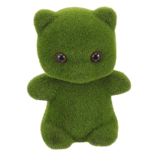 Kisangel Weihnachtsbärenpuppe Hochzeit Puppe Hochzeitsdekorationen Bärenfiguren Cartoon-bär Gefälschte Moosbärenpuppe Kuscheltier Dekorative Kugeln Aus Moos Party Styroporschaum Green von Kisangel