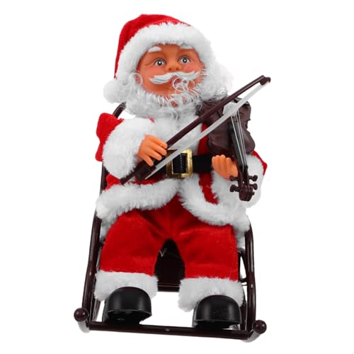 Kisangel Weihnachtsmann Dekoratives Lustiges Für Weihnachten Cartoon Weihnachtsparty Elektrisches Weihnachtsspielzeug Kleine Weihnachtsmann Puppe Lustige Spielsachen von Kisangel