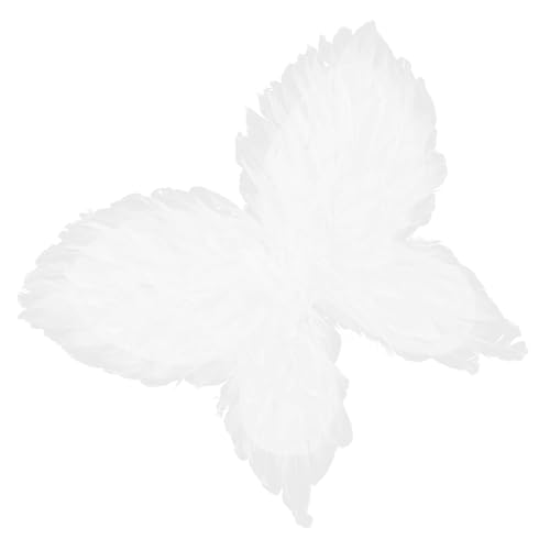 Kisangel Weiße Schmetterlingsflügel für Mädchen Leichtes Wiederverwendbares Flügel Kostüm für Cosplay Festtage Bühnenauftritte und Partys Bequemes Strapazierfähiges Accessoire von Kisangel