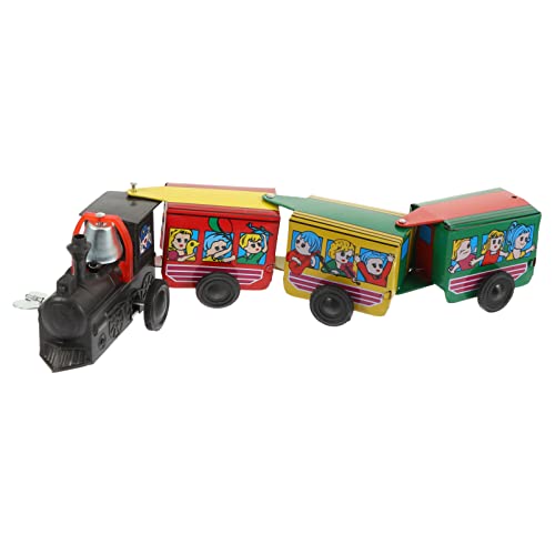 Kisangel Wind Up Toy Eisenbahn Retro Spielzeugzug aus Blech mit DREI Waggons für Fördert Motorischen Fähigkeiten Farbenfrohes Design Leicht zu Bedienen Kisangel Wind Up Toy Eisenbahn Retro Spielzeugzug aus Blech mit DREI Waggons für Fördert Motorischen Fähigkeiten Farbenfrohes Design Leicht zu Bedienen von Kisangel