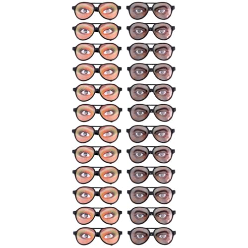 Kisangel Witzige Lustige Brillen 24 Stück Neuartige Verkleidungsbrillen Alberne Sonnenbrillen Lustige Brillen Für Partykostüme Gefälschte Verkleidung (Zufälliger Stil) von Kisangel