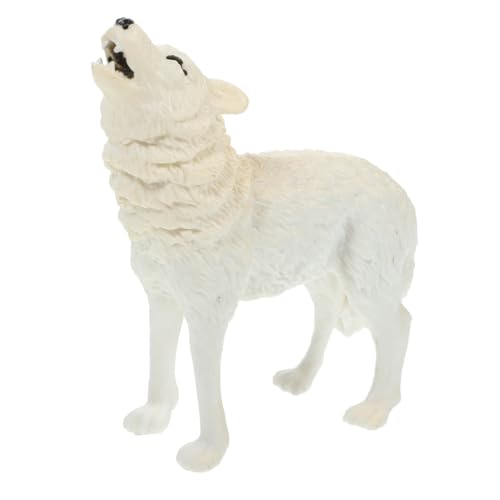 Kisangel Wolf Figurine Realistisches Wolf Modell Dekoration für Kinderzimmer und Klassenzimmer Pädagogisches Wildtier Figur für Sammelobjekte und Mitgebsel von Kisangel