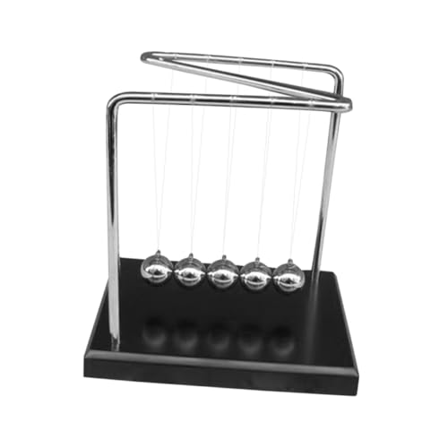 Kisangel Z förmiges Newton Schaukel aus Massivem Holz Mittlere Kinetisches Schreibtischspielzeug mit Schwingenden Bällen Dekoratives Ornament für Büro und Zuhause Geschenkidee von Kisangel