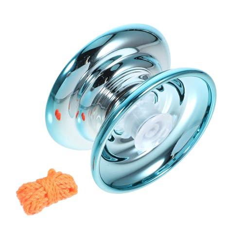 Kisangel Zeichenfolge Jo-Jo klein Anfänger Mini Trick Outdoor Schlafspielzeug Beliebtes Yo-Yo Fähigkeiten Spaßspielzeug chinesisch yo yo Fingerball Legierung Blue von Kisangel