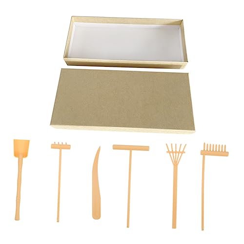 Kisangel Zen Garten Sandtable Set Teilig Gelbe Werkzeuge mit Box Kompakt Dekorativ Fein Einsetzbar für Schreibtischdekoration Entspannendes Zen Sandspiel Meditative Gestaltung Kisangel Zen Garten Sandtable Set Teilig Gelbe Werkzeuge mit Box Kompakt Dekorativ Fein Einsetzbar für Schreibtischdekoration Entspannendes Zen Sandspiel Meditative Gestaltung von Kisangel