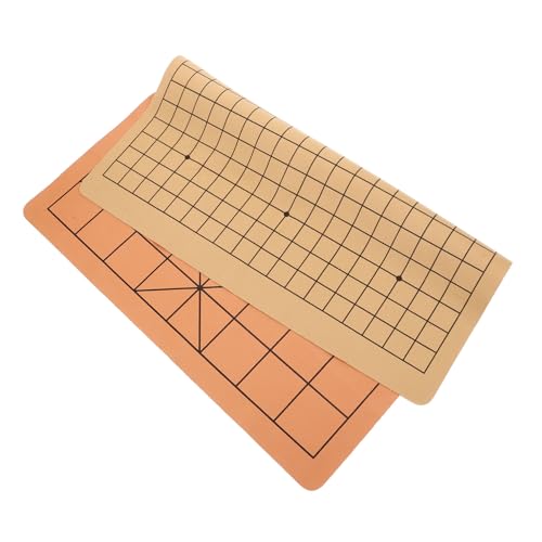 Kisangel Zusammenklappbares Spielbrett Schach Tragbar Falten Planke Kunstleder Light Brown von Kisangel