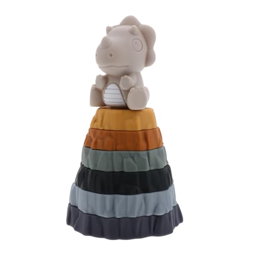 Kisangel für die frühe Bildung von Babys Lernspielzeug Feinmotorik Sensory Weiche Gummispielzeuge kauspielzeug Stapelringe Babyspielzeug Bauen Vinyl von Kisangel