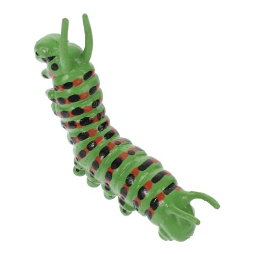 Kisangel gefälschter Wurm Raupe alle Wurm-Modell Wurmspielzeug Party-Trick-Tool Halloween-Streichspielzeug realistischer Wurm Streichquellen Plastik Green von Kisangel