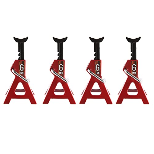 Kissmii 4 StüCke Metall HöHenverstellbarer 6 Tonnen Wagenheber MontagestäNder für 1/10 RC Raupenauto Axial SCX10 90046 TRX4 TRX6 D90,1 von Kissmii
