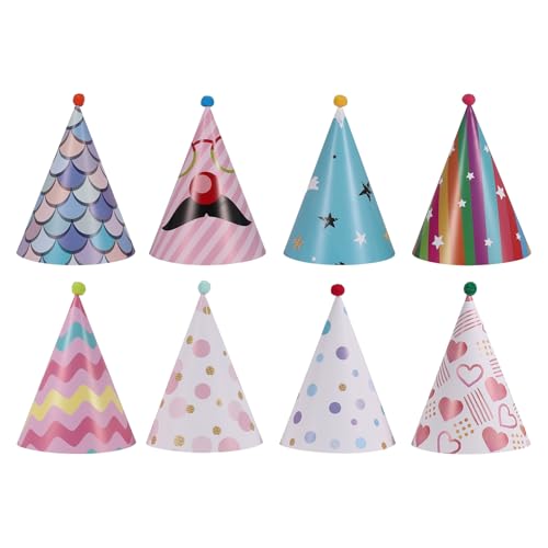 Kissmii 8 StüCk Papier Goldfolie Alles Gute zum Geburtstag HüTe für Erwachsene und Kinder Dekoration Kissmii 8 StüCk Papier Goldfolie Alles Gute zum Geburtstag HüTe für Erwachsene und Kinder Dekoration von Kissmii