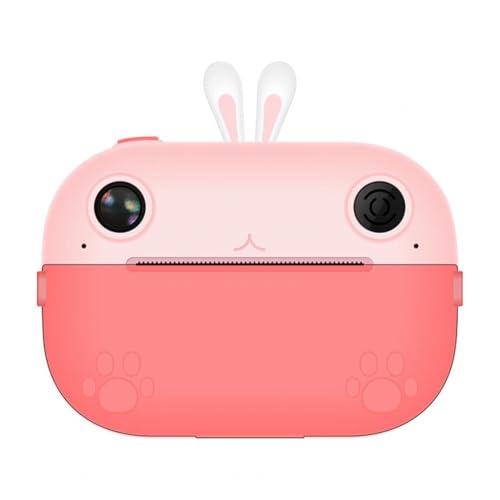 Kissmii Kinder Dual Lens Selfie Kinder Cartoon Kamera Foto-Druck Kamera Sofortdruck Filtermodus Pink von Kissmii
