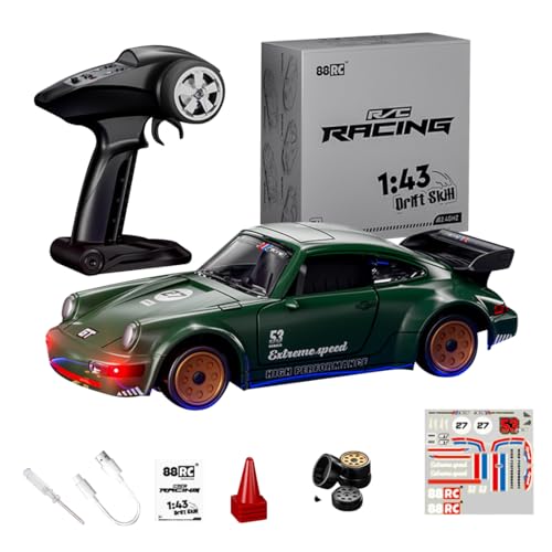 Kisss 1/43 RC Drift Car, 2.4G Vollproportionales 4WD Mini RC Drift Auto Modell mit zu öffnenden Türen, Hochgeschwindigkeit 18KM/H Legierung Sportwagen Spielzeug Geschenk -RTR Kisss 1/43 RC Drift Car, 2.4G Vollproportionales 4WD Mini RC Drift Auto Modell mit zu öffnenden Türen, Hochgeschwindigkeit 18KM/H Legierung Sportwagen Spielzeug Geschenk -RTR von Kisss