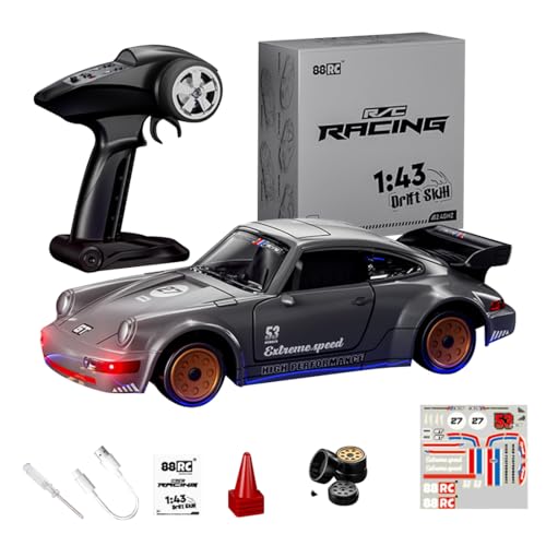 Kisss 1/43 RC Drift Car, 2.4G Vollproportionales 4WD Mini RC Drift Auto Modell mit zu öffnenden Türen, Hochgeschwindigkeit 18KM/H Legierung Sportwagen Spielzeug Geschenk -RTR Kisss 1/43 RC Drift Car, 2.4G Vollproportionales 4WD Mini RC Drift Auto Modell mit zu öffnenden Türen, Hochgeschwindigkeit 18KM/H Legierung Sportwagen Spielzeug Geschenk -RTR von Kisss
