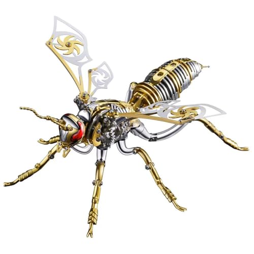 Kisss 3D Metall Puzzle Modellbausatz Erwachsen, 340+PCS Steampunk Wespe Bumblebee Metall Modell, 3D Puzzles DIY Tier Metall Kreativornament, Kreatives Geschenkset für Kinder und Erwachsene Kisss 3D Metall Puzzle Modellbausatz Erwachsen, 340+PCS Steampunk Wespe Bumblebee Metall Modell, 3D Puzzles DIY Tier Metall Kreativornament, Kreatives Geschenkset für Kinder und Erwachsene von Kisss