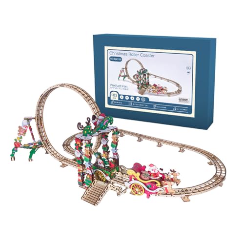 Kisss Holz Weihnachten Achterbahn Puzzles, 3D DIY Holzmodell Handgefertigte Holz Weihnachten Thema Puzzles Mechanische Getriebe Puzzle, Perfekt für Erwachsene Kisss Holz Weihnachten Achterbahn Puzzles, 3D DIY Holzmodell Handgefertigte Holz Weihnachten Thema Puzzles Mechanische Getriebe Puzzle, Perfekt für Erwachsene von Kisss