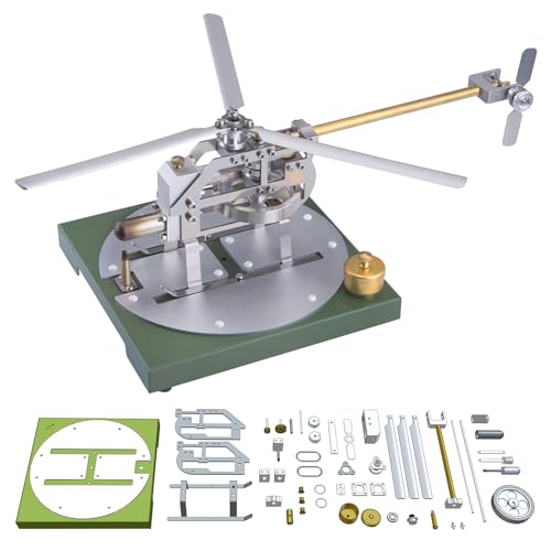 Kisss Stirling Externe Verbrennung, Sterling Motor Mini Reihenmotor Zweizylinder Viertaktmotor Bausatz, Stirling Helicopter Model Kit, Metall Motor Kit Lernspielzeug Geburtstagsgeschenk für Erwachsene Kisss Stirling Externe Verbrennung, Sterling Motor Mini Reihenmotor Zweizylinder Viertaktmotor Bausatz, Stirling Helicopter Model Kit, Metall Motor Kit Lernspielzeug Geburtstagsgeschenk für Erwachsene von Kisss