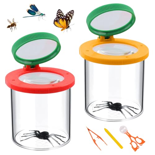 Kisvic Becherlupen für Kinder, 2 Stück Lupenglas für Kinder Insekten Viewer für 3-Fach und 6-Fach, Kleinkindspielzeug für Kinder Outdoor Wissenschaft Natur Erkundung Kisvic Becherlupen für Kinder, 2 Stück Lupenglas für Kinder Insekten Viewer für 3-Fach und 6-Fach, Kleinkindspielzeug für Kinder Outdoor Wissenschaft Natur Erkundung von Kisvic