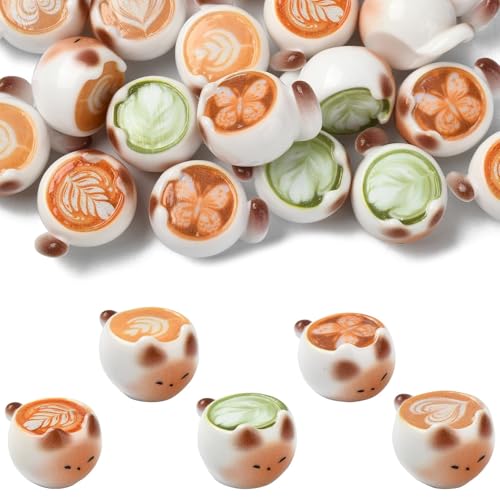 KitBeads Kaffeetassen aus Kunstharz, Mini-Katzenform, niedliche Getränke-Ornamente für Puppenhaus, Mikro-Landschaft, Feengarten, Dekoration, 20 Stück KitBeads Kaffeetassen aus Kunstharz, Mini-Katzenform, niedliche Getränke-Ornamente für Puppenhaus, Mikro-Landschaft, Feengarten, Dekoration, 20 Stück von KitBeads
