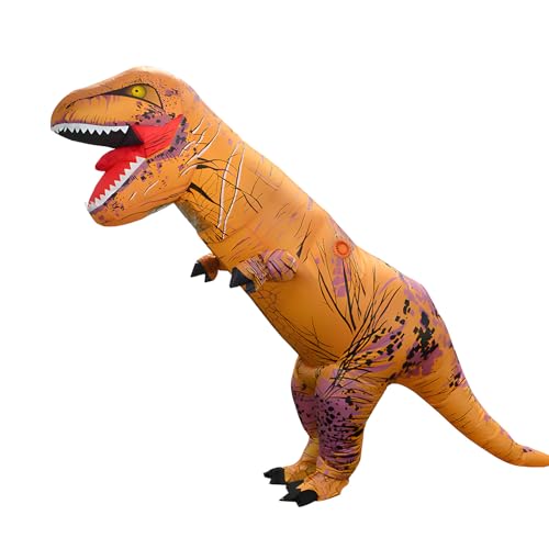 Kitimi Aufblasbares Dinosaurier-Kostüm für Erwachsene, Halloween, kreatives lustiges Show-Kostüm für Erwachsene, aufblasbares T-Rex-Dinosaurier-Kostüm Kitimi Aufblasbares Dinosaurier-Kostüm für Erwachsene, Halloween, kreatives lustiges Show-Kostüm für Erwachsene, aufblasbares T-Rex-Dinosaurier-Kostüm von Kitimi