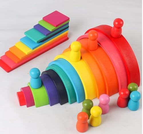 4 Stück Regenbogen Holz Spielzeug Bausteine,Regenbogen Block Stapeln Set,Kleine Vorschule Stapeln Set,Montessori Pädagogisches Spielzeug,Educational Lernen für Kinder Montessori,Ki 4 Stück Regenbogen Holz Spielzeug Bausteine,Regenbogen Block Stapeln Set,Kleine Vorschule Stapeln Set,Montessori Pädagogisches Spielzeug,Educational Lernen für Kinder Montessori,Ki von Kiuiom