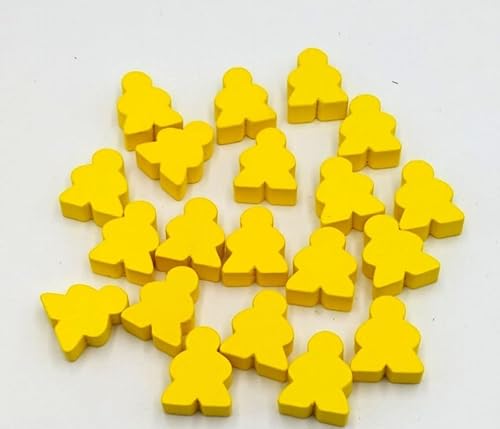 80 Stück Spielfiguren Aus Holz Für Brettspiele,Bunte Holzpuppen Spielfiguren,Schachbrett Figur Würfel Für Schachbrett,Mehrfarbig Brettspiel Menschen Zubehör,Gelb,Rot,Blau,Hellgrün,Violett,Kiuiom von Kiuiom