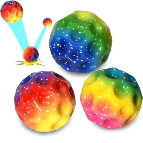 Astro Jump Ball,Mini Bouncing Ball Toy,Space Ball Moon Ball,3PC Sporttraining Ball Super High Bouncing Space Ball Interaktives Spielzeug für Partygeschenk für Kinder von Kiuiom