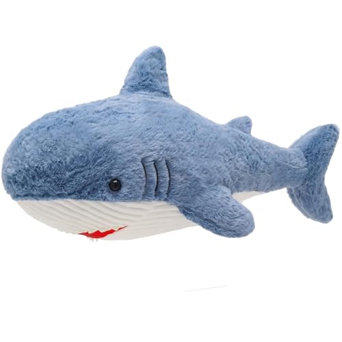 Kiuiom 25cm Weißer Hai,Stofftier Weiches Hai,Flauschiger Stofftier Fisch,Weisser Hai Kuscheltier Stofftier,Kinder Kuschelweiches Plüschtier,Für Kinder Geburtstage Und Besondere Anlässe von Kiuiom