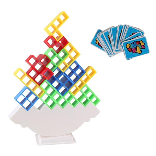 Kiuiom 48PCS Balance Stapelspiel,Team Tower Game,Kreative Blocks Balance-Blöcke,Lustige Stapelblöcke,Bausteine Intelligenz,Für Kinder Und Erwachsene Pädagogisches Geschenk von Kiuiom