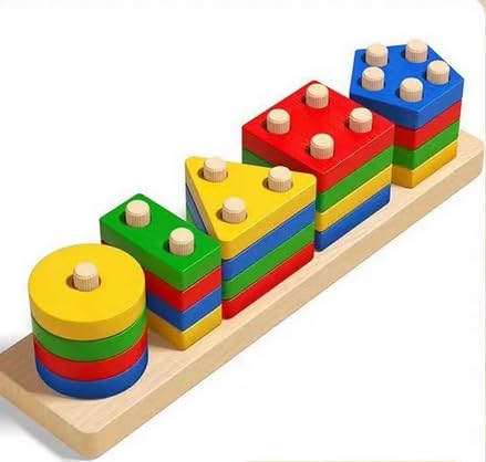 Kiuiom Farben Und Formen Puzzle-Stapler,Holz Sortier Und Stapelspielzeug,Montessori Early Educational Block Puzzles,Form Farberkennungsblöcke,Für Jungen Und Mädchen Geschenk Kiuiom Farben Und Formen Puzzle-Stapler,Holz Sortier Und Stapelspielzeug,Montessori Early Educational Block Puzzles,Form Farberkennungsblöcke,Für Jungen Und Mädchen Geschenk von Kiuiom