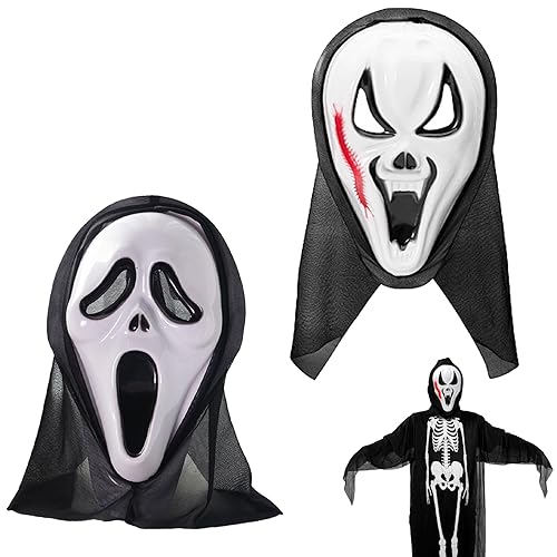 Kiuiom Halloween Ghostface Maske,Geist Scream Maske,Halloween Party Gruselmaske,Adult Ghost Face Mask,Halloween Zombie Maske,Cosplay Realistische Requisiten,Für Karneval,Fasching,Halloween,2PC Kiuiom Halloween Ghostface Maske,Geist Scream Maske,Halloween Party Gruselmaske,Adult Ghost Face Mask,Halloween Zombie Maske,Cosplay Realistische Requisiten,Für Karneval,Fasching,Halloween,2PC von Kiuiom