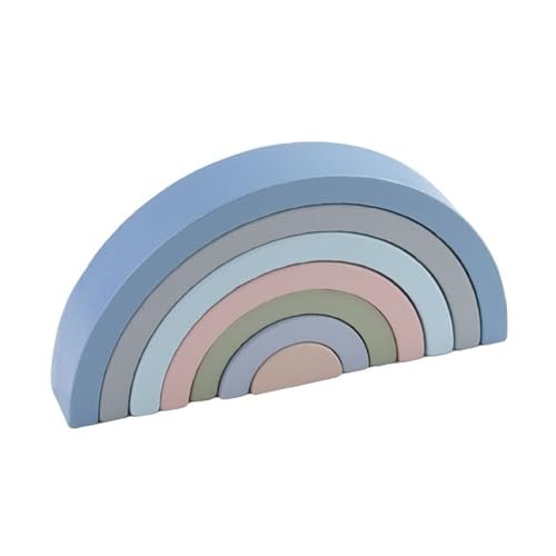 Kiuiom Regenbogen Holz Spielzeug Bausteine,Holz Regenbogen Baby Pastell,Holz Montessori Regenbogen,Holzregenbogen Stapel,Vorschule Stapeln Spielzeug,Holz Stapelturm,Baby Lernen Spielzeug,Blau Kiuiom Regenbogen Holz Spielzeug Bausteine,Holz Regenbogen Baby Pastell,Holz Montessori Regenbogen,Holzregenbogen Stapel,Vorschule Stapeln Spielzeug,Holz Stapelturm,Baby Lernen Spielzeug,Blau von Kiuiom