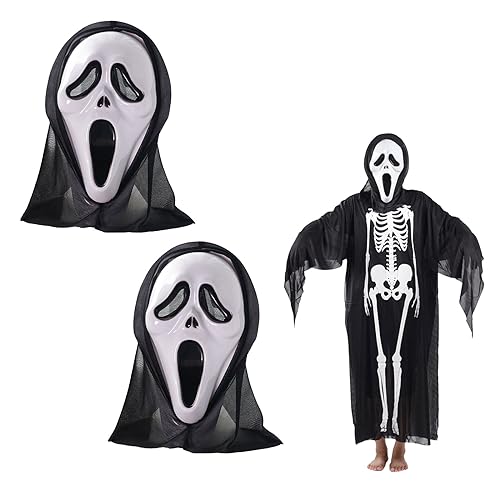 Kiuiom Horror Scream Geister Maske,Geist Scream Maske,Horror Killer Masken,Molezu Schrei Maske,Halloween Party Gruselmaske,Cosplay Realistische Requisiten,Für Karneval,Fasching,Halloween,2PC Kiuiom Horror Scream Geister Maske,Geist Scream Maske,Horror Killer Masken,Molezu Schrei Maske,Halloween Party Gruselmaske,Cosplay Realistische Requisiten,Für Karneval,Fasching,Halloween,2PC von Kiuiom