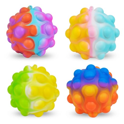 Kiuiom Wutball für Kinder, Anti Stress Bälle, Push Bubble Sensorisches Squeeze Spielzeug, Knautschball, Stressball zum Kneten, Anti Stress Spielzeug für Kinder und Erwachsene, 4 Farben Kiuiom Wutball für Kinder, Anti Stress Bälle, Push Bubble Sensorisches Squeeze Spielzeug, Knautschball, Stressball zum Kneten, Anti Stress Spielzeug für Kinder und Erwachsene, 4 Farben von Kiuiom
