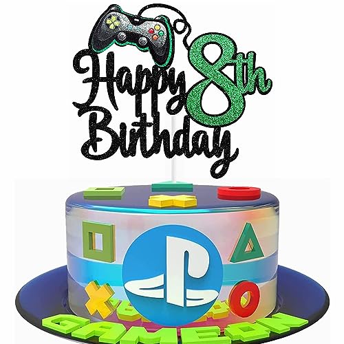 Kiwochy Geburtstag Videospiel Torten Deko Gaming Dekoration Happy 8th Birthday Tortendeko Videospiel Cupcake Topper Geburtstag Junge Videospiel Torten Deko für Spiel Thema Party Dekoration Kiwochy Geburtstag Videospiel Torten Deko Gaming Dekoration Happy 8th Birthday Tortendeko Videospiel Cupcake Topper Geburtstag Junge Videospiel Torten Deko für Spiel Thema Party Dekoration von Kiwochy