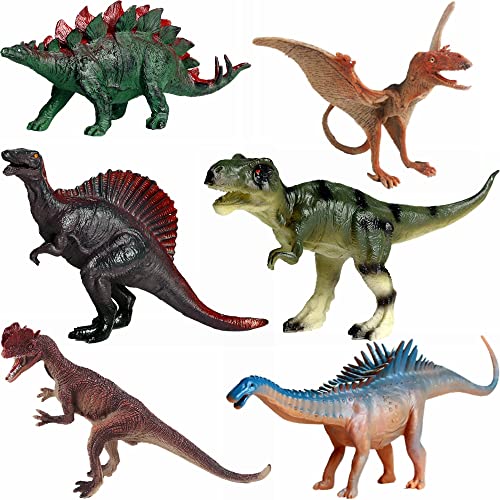 Kiwochy Jurassic Dinosaurier Figuren Spielzeug Set Realistische Dinosaurier Figur Dinosaurier Cake Toppers Tyrannosaurus Rex Figuren Dinosaurier aus Kunststoff Lernen Pädagogisches Spielzeug von Kiwochy
