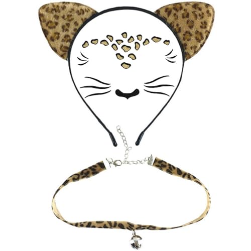 Kiwochy Leoparden Ohren Haarreif Kostüm Damen Kinder Karneval Leopard Set FüR Kinder und Erwachsene Karneval Tier Leopard Ohren Stirnband für Cosplay Kostüm Party Deko Dschungel Party Weihnachten Kiwochy Leoparden Ohren Haarreif Kostüm Damen Kinder Karneval Leopard Set FüR Kinder und Erwachsene Karneval Tier Leopard Ohren Stirnband für Cosplay Kostüm Party Deko Dschungel Party Weihnachten von Kiwochy