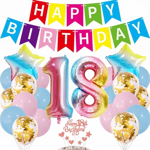 Kiwochy Luftballon 18. Geburtstag Rosa 18 Geburtstag Deko Mädchen 18 Geburtstag Party Deko Rosa Tortendeko Geburtstagsdeko Nummer 18 Folienballon Regenbogen Luftballon 18 jahre Geburtstag Deko Ballon Kiwochy Luftballon 18. Geburtstag Rosa 18 Geburtstag Deko Mädchen 18 Geburtstag Party Deko Rosa Tortendeko Geburtstagsdeko Nummer 18 Folienballon Regenbogen Luftballon 18 jahre Geburtstag Deko Ballon von Kiwochy