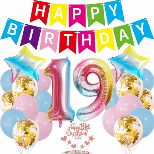 Kiwochy Luftballon 19. Geburtstag Rosa 19 Geburtstag Deko Mädchen 19 Geburtstag Party Deko Rosa Tortendeko Geburtstagsdeko Nummer 19 Folienballon Regenbogen Luftballon 19 jahre Geburtstag Deko Ballon Kiwochy Luftballon 19. Geburtstag Rosa 19 Geburtstag Deko Mädchen 19 Geburtstag Party Deko Rosa Tortendeko Geburtstagsdeko Nummer 19 Folienballon Regenbogen Luftballon 19 jahre Geburtstag Deko Ballon von Kiwochy