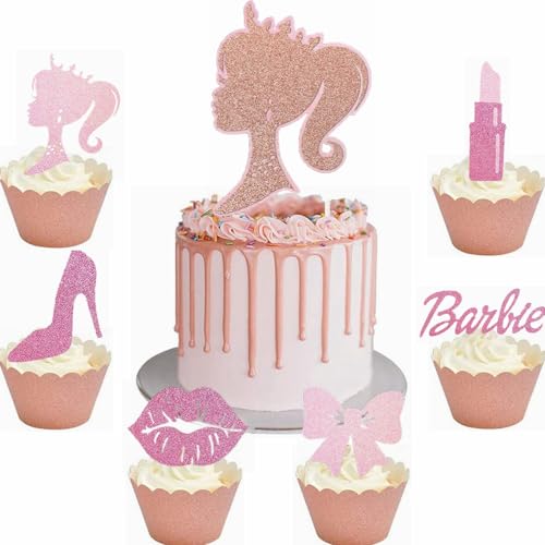 Kiwochy Tortendeko Geburtstag Mädchen Prinzessin Cupcake Toppers Blassrosa Mädchen High Heels Lippenstift Kuchen Deko Makeup Cupcake Toppers für Mädchen Princess Thema Party Kuchen Dekoration Kiwochy Tortendeko Geburtstag Mädchen Prinzessin Cupcake Toppers Blassrosa Mädchen High Heels Lippenstift Kuchen Deko Makeup Cupcake Toppers für Mädchen Princess Thema Party Kuchen Dekoration von Kiwochy