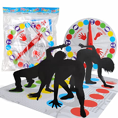 Kiwochy Twister Spiel für Kinder Erwachsen Twisting Game Spiele Kindergeburtstag Spiele Ab 6 Jahre Floor Spiel Pad Gartenspiele Partyspiele Familienspiel Lustiges Spiel Für Drinnen Und Draußen von Kiwochy
